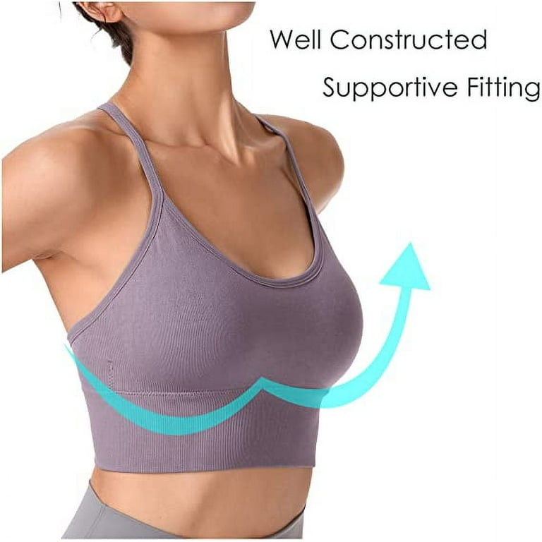 Padded Racerback Racerback Sports Bras for Yoga, Workout, Fitness, Low  Impact 