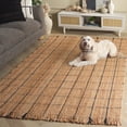 thumbnail image 3 of SAFAVIEH Natural Fiber Justina Geometric Area Rug, Natural/Black, 6' x 6' Square, 3 of 11
