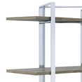 thumbnail image 4 of Natural and Chrome 4-Shelf Bookshelf,Natural Wood+Metal Furniture Primary Living Space Display Shelving Etageres, 4 of 6