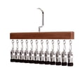thumbnail image 1 of Organizador de armario con pinzas para pantalones, con 10 o 12 pinzas, ideal para pantalones, bufandas, faldas, cinturones, toallas y ropa interior, con estructura metálica resistente., 1 of 8