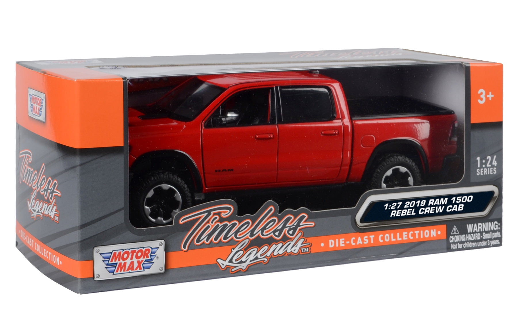 Motormax  American Legends Series 1:27 Die Cast Model of 2019 Ram Rebel Pick Up, Blue and Other Colors Available, Authentic Scale Collector Die Cast Model