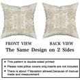 thumbnail image 4 of Khaki Gray Ethnic Boho Throw Pillow Covers 16X16 Inch Set of 2 Bohemian Carpet Pattern Vintage Pillow Cases Grey Floral Pillow Cover Farmhouse Home Decor for Sofa Couch Porch Outdoor, 4 of 6