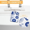 thumbnail image 3 of Square PU Leather Luggage Tags, 2 Pack, with Privacy Cover and Stainless Steel Ring - Suitable for Travel, Backpack, Handbag - Bag Tags, Handbag Tags Corals and Algae, 3 of 7