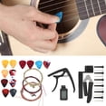 thumbnail image 4 of Guitar Accessories Kit Tuner Strings Changing Cutter Winder Capo Pins Picks Combo Tool, 4 of 8