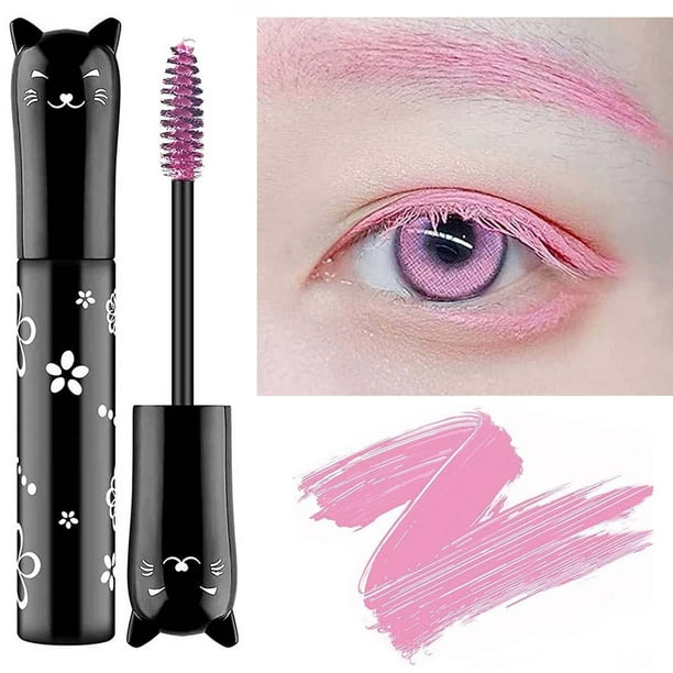 Rímel rosa Maquillaje de ojos de colores Mejor imprimación hipoalergénica natural Beneficio Impermeable Pestañas de secado rápido Rojo Volumen Alargamiento Rizado Definir fiesta cumpleaños mujer niña