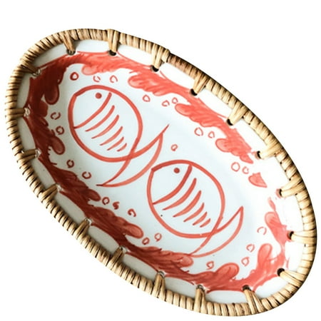 

Bestonzon Vietnamese Style Snack Tray Decorative Dessert Plate Multi-function Fruit Tray Fruit Supply