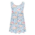 thumbnail image 6 of Beollynier Spring Summer Girls Sleeveless Floral Dress for Ages 3-14 - Round Neck A-Line Dress with Pockets Ideal for Casual Outings Parties and Everyday Wear, 6 of 7