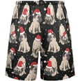 thumbnail image 2 of CROPD Xmas Dog Pugs Pajama Shorts for Men Pajama Bottoms Men's Pjs Lounge Sleep Shorts with Pockets, 2 of 6