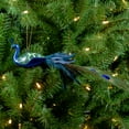 thumbnail image 2 of Northlight 14" Green and Blue Jeweled Peacock Christmas Ornament with Feather Tail, 2 of 4