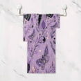 thumbnail image 5 of 3 Sizes of Towel Sets Including Bath Towel Hand Towel and Washcloth for Daily Use Purple Moths, 5 of 8