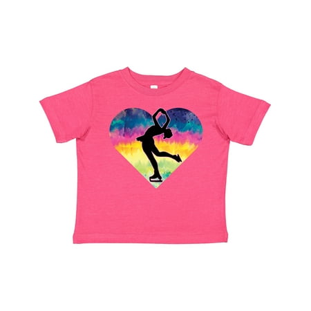 

Inktastic Ice Skating Watercolor Heart Girls Girls Toddler T-Shirt