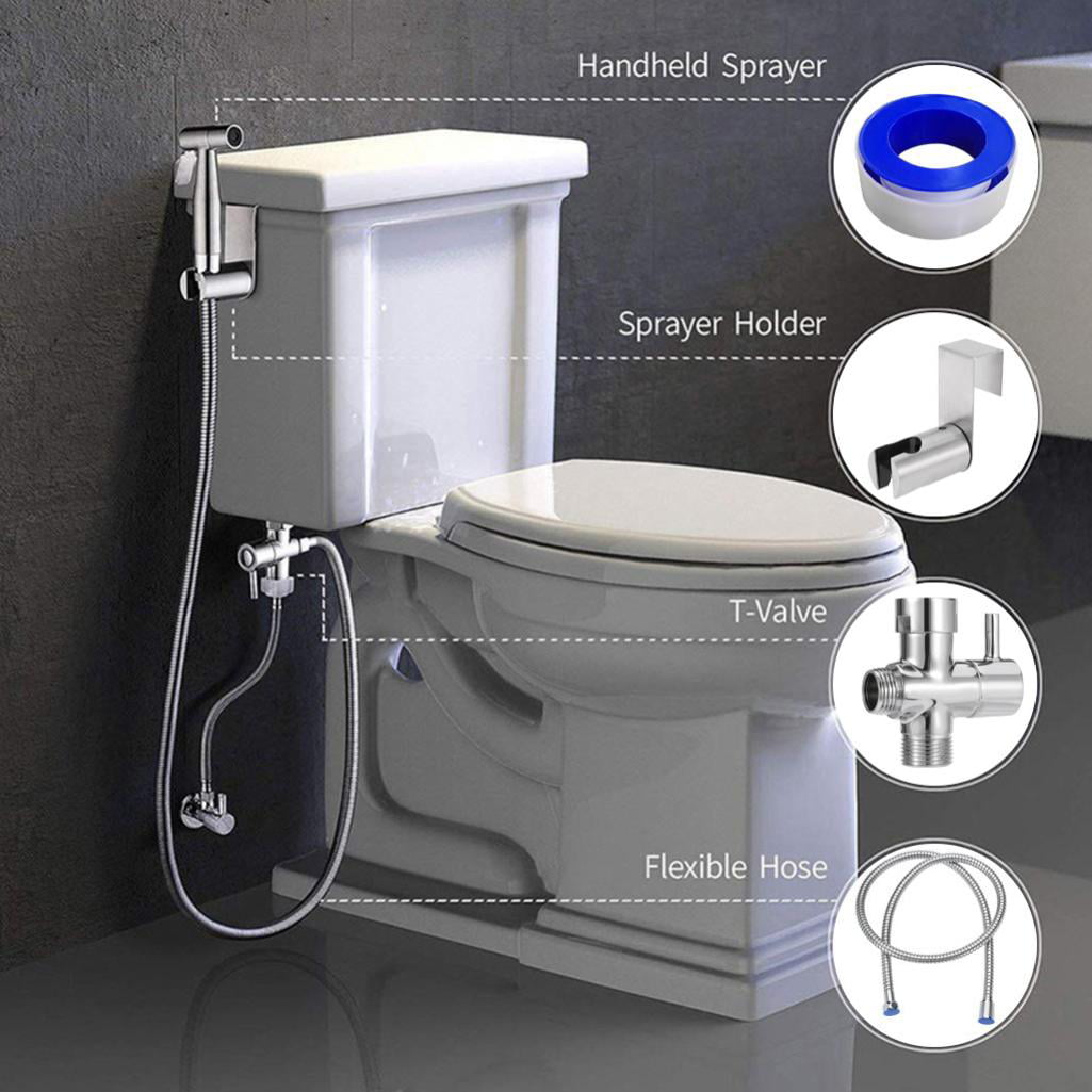 Premium Stainless Steel Bathroom Handheld Bidet Toilet Hygiene Sprayer 