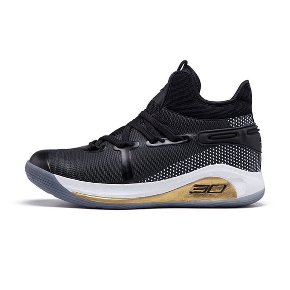 Novetra Men's Basketball Shoes, Sports , High Top Running - BLACK_4