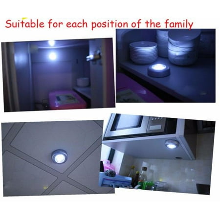 

Home 3 LED Light Battery Powered Tap Push Stick Touch Night Emergency Car Lamp