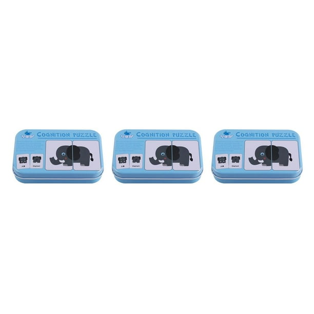 Vogacara Juego de tarjetas de cognición para niños, juguetes educativos para edades tempranas, tarjetas de juego a juego para niños con caja, animal, Type1 NO1 Vogacara CBP175807