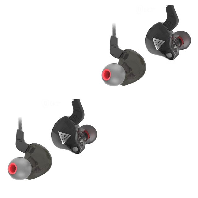 Wweixi Wired Earphone 3.5mm Interface Ergonomic HiFi MP3 MP4 Subwoofer Music Listening Video Watching In-ear Headset Black 2Set
