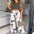 thumbnail image 3 of EASYBRAUS Women Printed Two Piece Short Sleeve Blazer Set Elegant Casual Summer Outfit S-3XL, 3 of 7