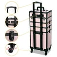 thumbnail image 6 of Byootique 4in1 Portable Makeup Train Case with Cube Case Cosmetic Organizer Pink, 6 of 9