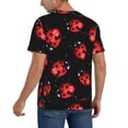 thumbnail image 5 of Haiem Hip Hop Hipster Baseball Jersey Button Down Shirts Sports Uniforms Men Women Jersey(Beautiful Red Ladybug,Small), 5 of 9