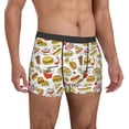 thumbnail image 5 of Men's Boxer Briefs, Cute Food Pizza Fries Soft Comfy Mens Underwear Boxer Briefs Breathable With Widen Waist, 5 of 7