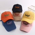 thumbnail image 2 of Gorra de béisbol para niños "Hey" Bordado de letras Protección solar Sombrilla Sombrero Actividades al aire libre para niños y niñas, 2 of 4