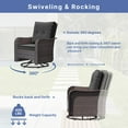 thumbnail image 5 of ALAULM Patio Conversation Set, 10-Piece Outdoor Furniture with Weave Rattan Frame and Cushions，Black, 5 of 6