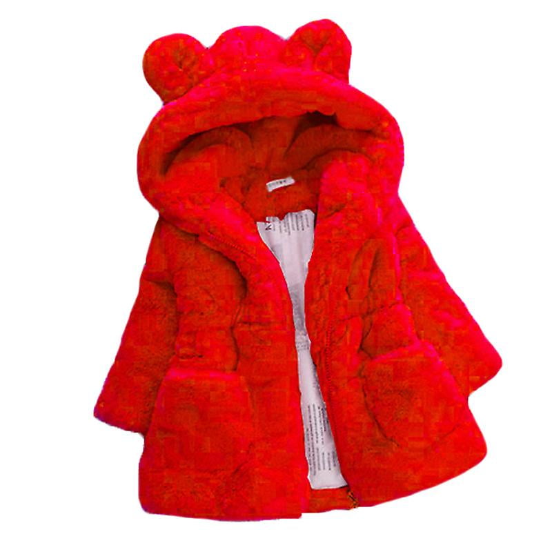 Kids Girls Teddy Bear Fluffy Jacket Coat Winter Warm Fleece Hooded Hoodies Outwear Walmart