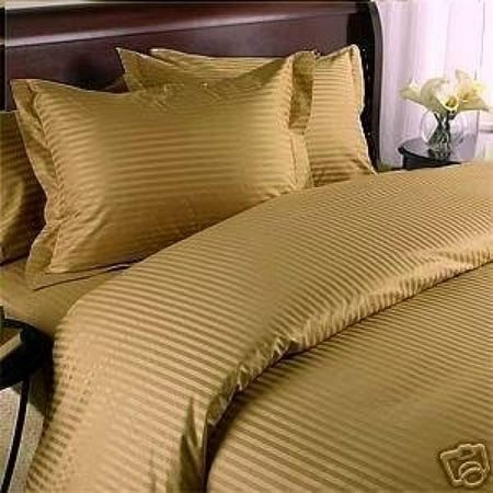 Cotton Duvet Comforter - Stripes Bronze 300 Thread Count Full/Queen Duvet Cover Set 100 % Cotton 3pc comforter cover set button enclosure By sheetsnthings