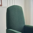 thumbnail image 5 of Rocking Chair Nursery, Nursery Rocking Chairs with Adjustable Footrest and Side Pocket, Comfy Rocking Chairs in Teddy Fabric, Reading Arm Glider Chair for Living Room, Bedroom, Offices, Green, 5 of 9