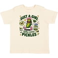 thumbnail image 3 of Inktastic Just a Girl Who Loves Pickles Girls Toddler T-Shirt, 3 of 5