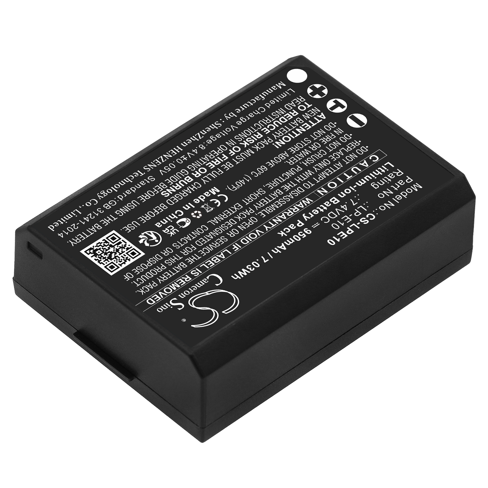 Batteria Li-Ion 7,4V 2000mAh Per Canon MD110: Ricambio Compatibile 14,8Wh