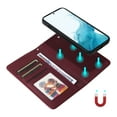 thumbnail image 2 of Compatible with Samsung Galaxy S22 Plus Phone Case Detachable Wallet, Magnetic Flip Folio with Credit Card Holder & Cash Slot, Premium PU Leather, Wristlet, Kickstand Shockproof Cover, Winered, 2 of 10