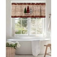 thumbnail image 5 of Farmhouse Merry Christmas Kitchen Valances for Windows Red Black Buffalo Plaid Xmas Trees Valance Curtains&nbsp; for Kitchen /Living Room/Bedroom/ Bathroom Decor, 54"x18 " ,Rod Pocket 1 Panel,, 5 of 7
