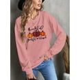 thumbnail image 5 of Anbech Thankful Grateful Blessed Sweatshirt for Women Pumpkin Shirt Graphic Long Sleeve Pullover Christmas Ladies Top, 5 of 7