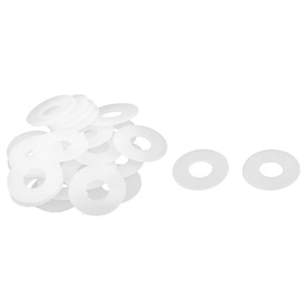 

Plastic Replacement Insulating Flat Washer Gasket White 25mm x 10mm x 2mm 24 Pcs