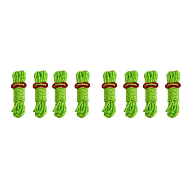Cordón para tienda de campaña Eigraketly cuerda reflectante de alta resistencia Verde 2piezas