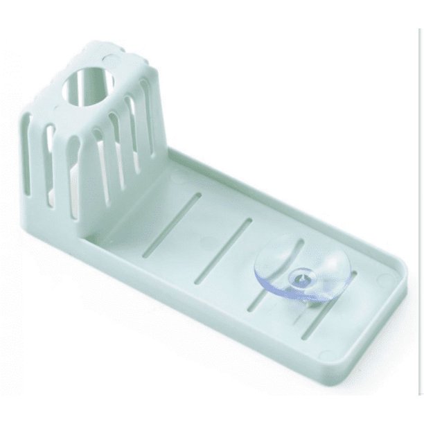 Gibobby Fregadero Sponge Rack Stand Kitchen Faucet Storage Rack Sponge y Toallas Rack Cesta de desagüe Hogar Herramientas de limpieza de coc(Azul claro)