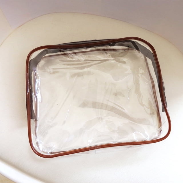 Bolsa de cosméticos transparente de PVC, bolsa de lavado impermeable, bolsa de almacenamiento de viaje portátil, bolsa de lavado