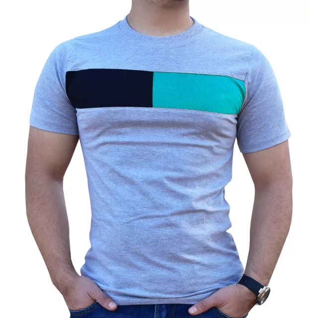 Playera Manga Corta Franja Bicolor A061 Full