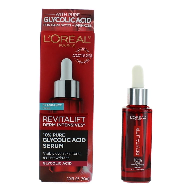 l'oreal glutathione serum L‚ÄôOr√©al Paris Revitalift Derm Intensive Serum 10% Glycolic Acid 1 oz