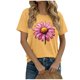 thumbnail image 1 of Camiseta de Manga Corta de Verano para Mujeres con Estampado Casual de Moda con Cuello Redondo, 1 of 8