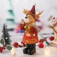 thumbnail image 3 of 11.8 Inch Christmas Moose Holding Gift Decor, Moose Figurines Hand-Painted Resin Table Top Moose Statues with LED Lights for Centerpiece,Red, 3 of 9