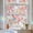 Crimson Ice Blue, variant on Window Privacy Film, Stained Glass Decorative Static Cling, Removable Laser Sun Blocking Vinyl Covering, Window Film for Home Kitchen Living Room, Lotus, 17.5" x 78.7"