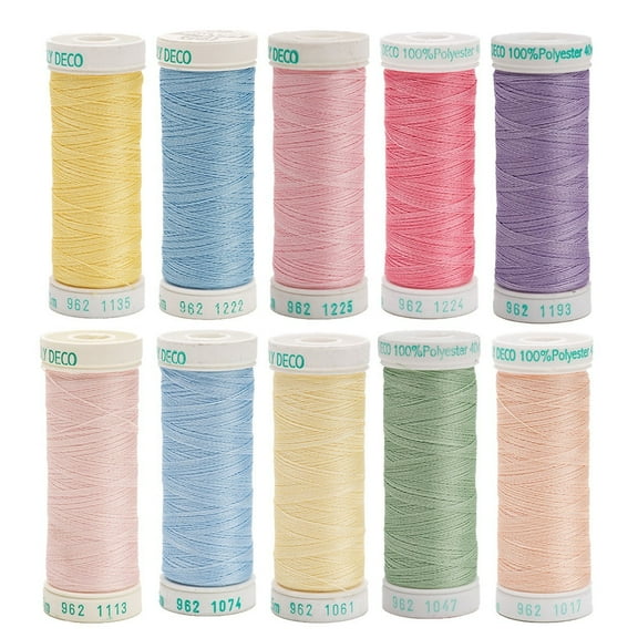 Sulky, 40wt. Poly Deco Embroidery 10pc Thread Kit - 250yds