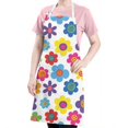 thumbnail image 5 of Pioneer Flower Floral Print Pattern Apron for Women and Men, Cotton Linen Waterproof with Pockets, Adjustable, 33x27 Inch for Kitchen, Gardening, BBQ, Salon, 5 of 6