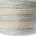 thumbnail image 7 of LR Home Melanie Farmhouse Striped Round Medium Pouf Ottoman, Blue, 18" x 18" x 14", 7 of 7