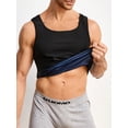 thumbnail image 5 of Men's Pure Color Abdomen Control Elastic Body Shaper Sweat Vest, 5 of 5