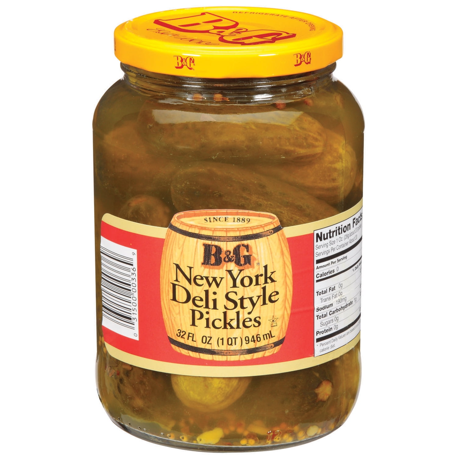 B&G New York Deli Pickles, 32 Fl Oz