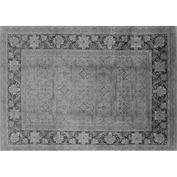 Ahgly Company Indoor Rectangle Oriental Gray Industrial Area Rugs, 8' x 12'