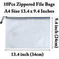 thumbnail image 2 of 10pcs Zipper File Bags,pvc Document Bag Zipper Folders Document Pouch Receipts Organizer, 2 of 3